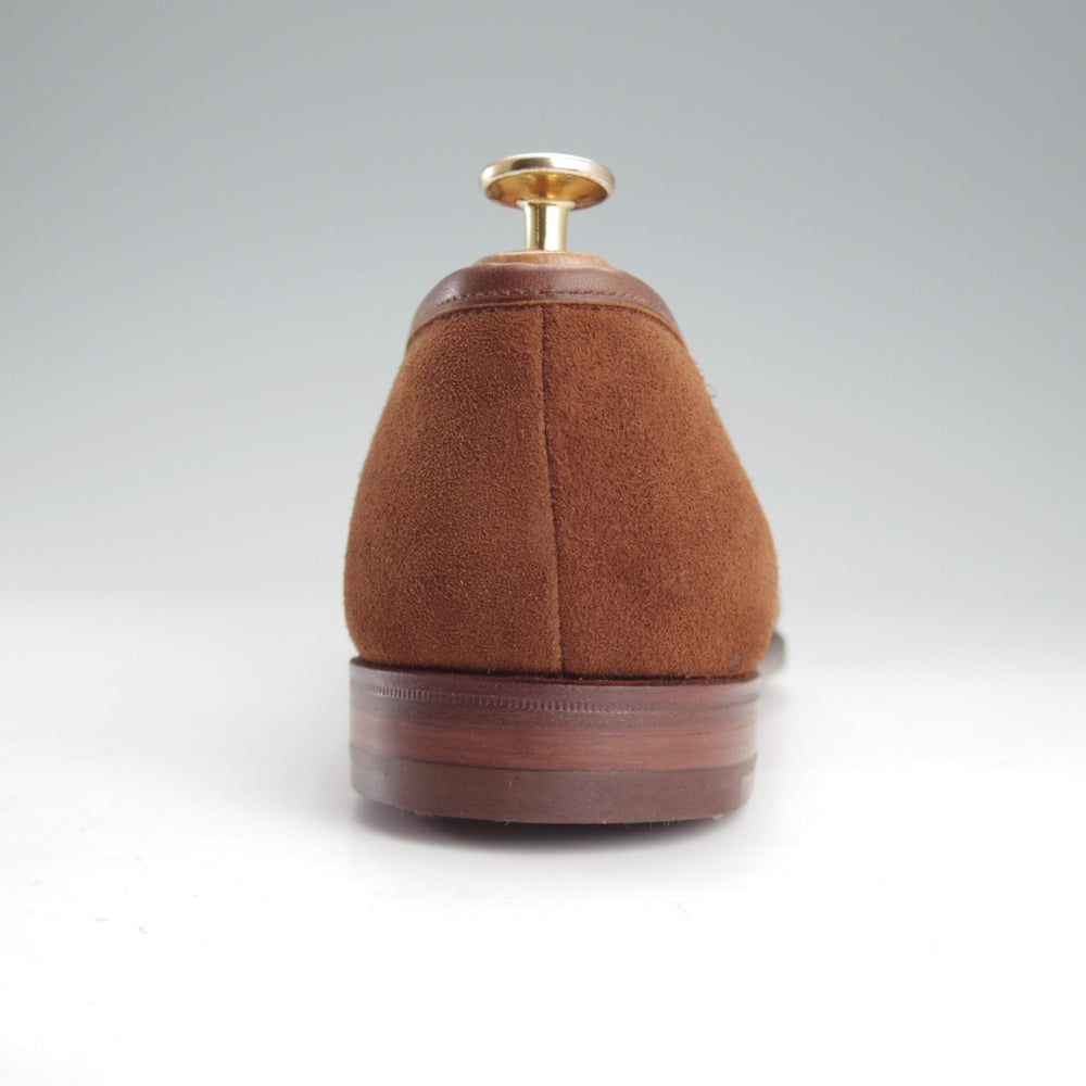 未使用★クロケット&ジョーンズ 6E【貴重★ディアスキン(鹿革)仕様のBOSTON 2/ボストン2】376ラスト/ローファー/茶/Crockett&Jones★o275