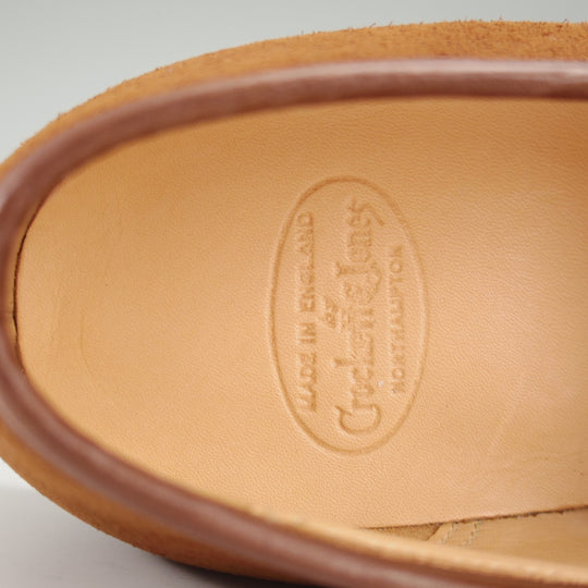 未使用★クロケット&ジョーンズ 6E【貴重★ディアスキン(鹿革)仕様のBOSTON 2/ボストン2】376ラスト/ローファー/茶/Crockett&Jones★o275