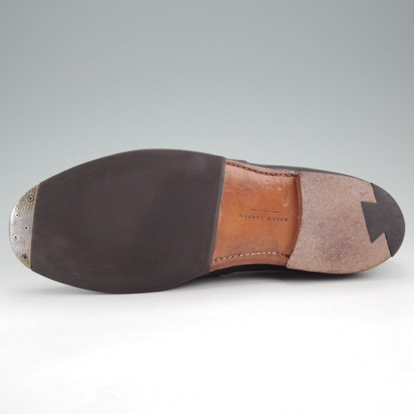 極上★クロケット&ジョーンズ UK7/US7.5E【貴重★コードバン/濃茶/ラルフローレン別注】コインローファー/Crockett&Jones★n769