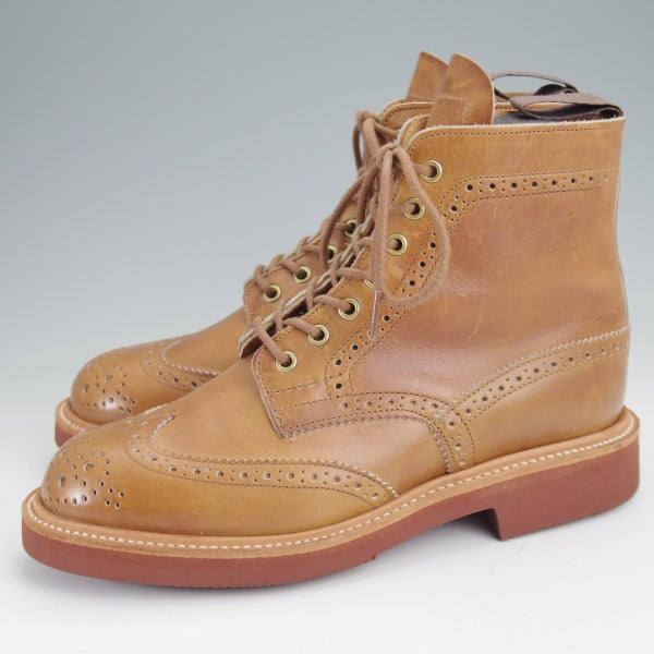 使用僅か★トリッカーズ(レディース) SIZE 5【定価￥143,000-★MALTON/モールトン】L2508/ブーツ/オイルドレザー/薄茶★n265