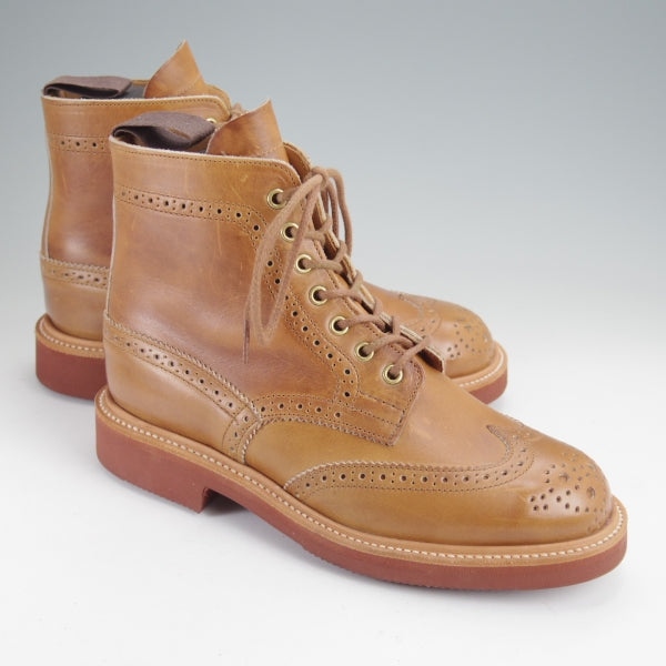 使用僅か★トリッカーズ(レディース) SIZE 5【定価￥143,000-★MALTON/モールトン】L2508/ブーツ/オイルドレザー/薄茶★n265