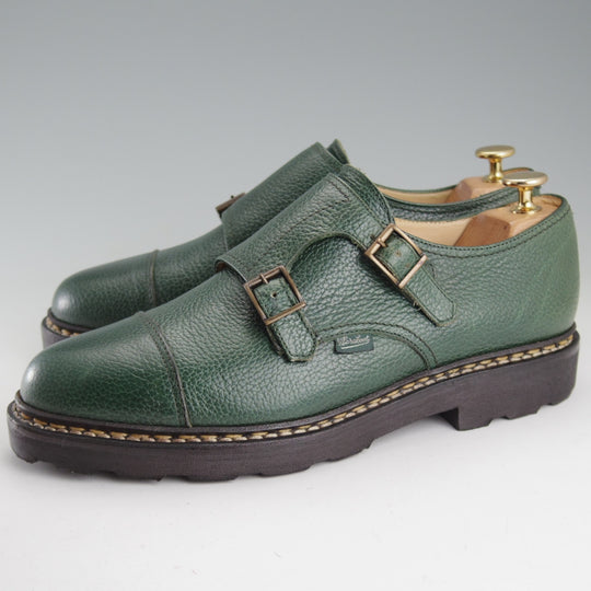 極美品★パラブーツ SIZE 7【定価￥96,800-★ウィリアム/WILLIAM】マルシェソール/ダブルモンク/グレインレザー/VERT/Paraboot★o817