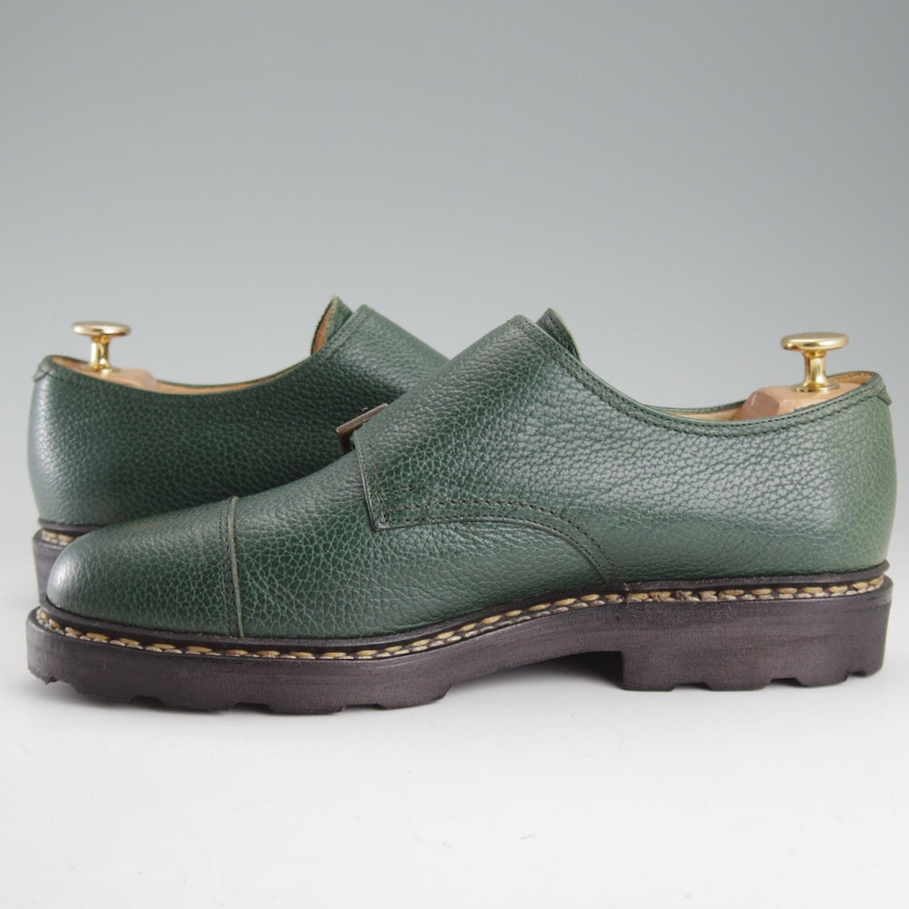 極美品★パラブーツ SIZE 7【定価￥96,800-★ウィリアム/WILLIAM】マルシェソール/ダブルモンク/グレインレザー/VERT/Paraboot★o817