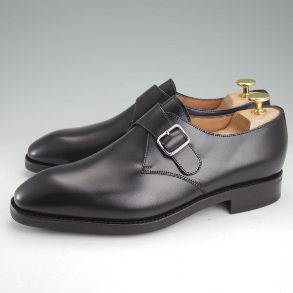 未使用★(スペイン製)YANKO/ヤンコ SIZE 6.5【定価￥61,600-★モンクストラップ/Y5002】カーフ/黒/メンズ★n772