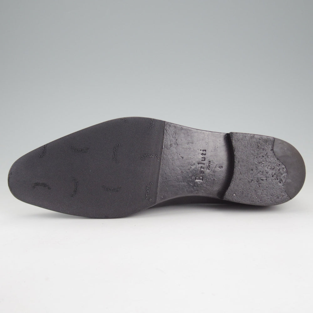 極上★(仏)ベルルッティ SIZE 9【カリグラフィー(スクリット)仕様★純正ツリー付/アートコレクション】ダブルモンク/黒系/Berluti★p403