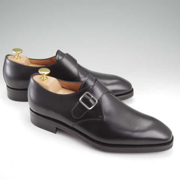 未使用★(スペイン製)YANKO/ヤンコ SIZE 6.5【定価￥61,600-★モンクストラップ/Y5002】カーフ/黒/メンズ★n772