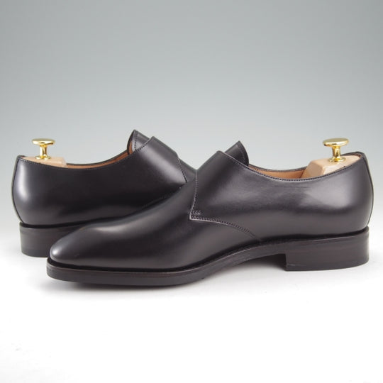 未使用★(スペイン製)YANKO/ヤンコ SIZE 6.5【定価￥61,600-★モンクストラップ/Y5002】カーフ/黒/メンズ★n772
