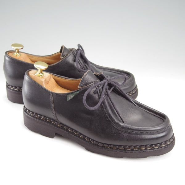 極上★パラブーツ(レディース) SIZE 4【定価￥94,600-★ミカエル/MICHAEL】チロリアンシューズ/リスレザー/NOIR/黒/Paraboot★n773
