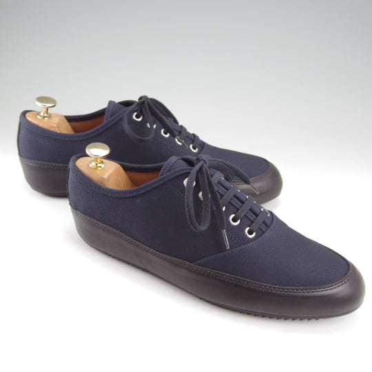 使用数回★ジョンロブ SIZE 8【定価￥113,300-★NORFOLK/ノーフォーク/スニーカー】0122ラスト/キャンバス/紺/メンズ/JOHN LOBB★n775