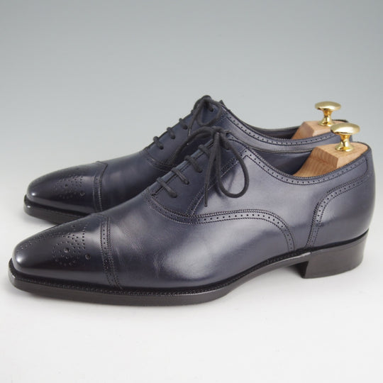 極上★(英)ガジアーノ&ガーリング 7E【定価￥275,000-★ダイヤモンドキャップトゥ/SAVOY】TG73ラスト/カーフ/紺/GAZIANO&GIRLING★o281