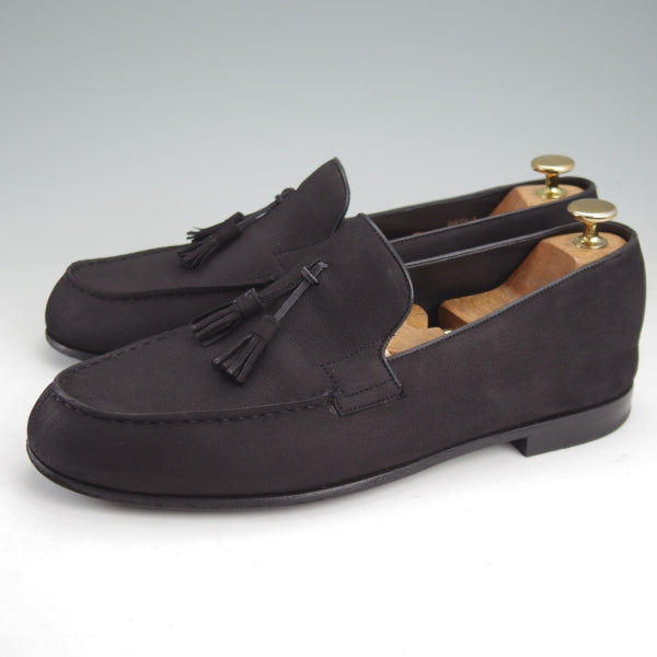 美品★J.M.ウエストン 8D【定価￥105,600-★ル・モック パンピーユ/286】45ラスト/ヌバック/黒/Le Moc’/Weston/ウェストン★n776