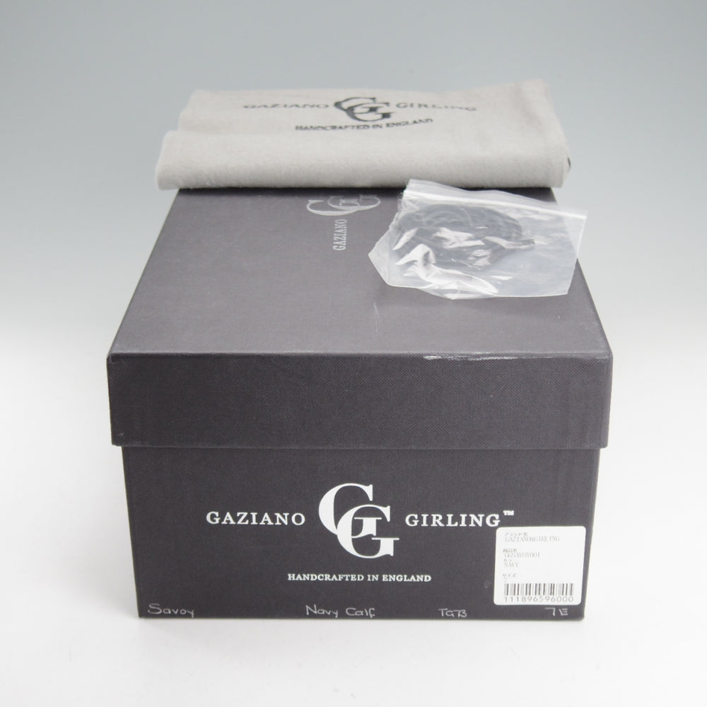 極上★(英)ガジアーノ&ガーリング 7E【定価￥275,000-★ダイヤモンドキャップトゥ/SAVOY】TG73ラスト/カーフ/紺/GAZIANO&GIRLING★o281