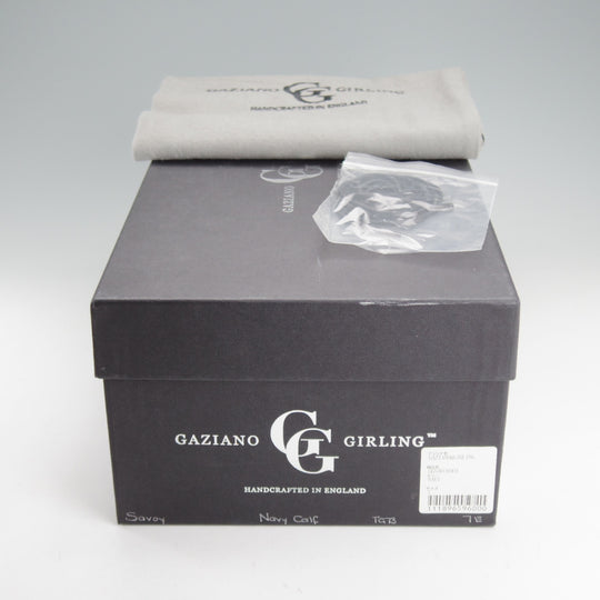 極上★(英)ガジアーノ&ガーリング 7E【定価￥275,000-★ダイヤモンドキャップトゥ/SAVOY】TG73ラスト/カーフ/紺/GAZIANO&GIRLING★o281