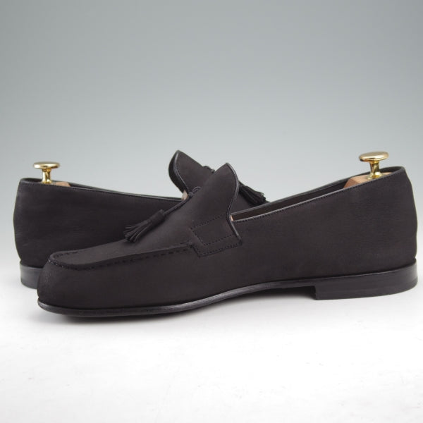 美品★J.M.ウエストン 8D【定価￥105,600-★ル・モック パンピーユ/286】45ラスト/ヌバック/黒/Le Moc’/Weston/ウェストン★n776