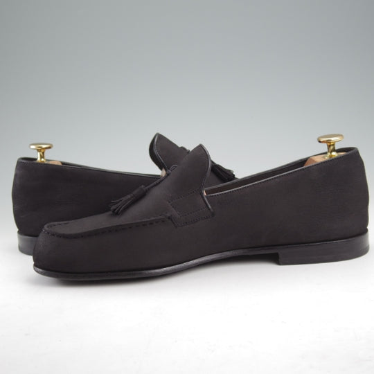 美品★J.M.ウエストン 8D【定価￥105,600-★ル・モック パンピーユ/286】45ラスト/ヌバック/黒/Le Moc’/Weston/ウェストン★n776