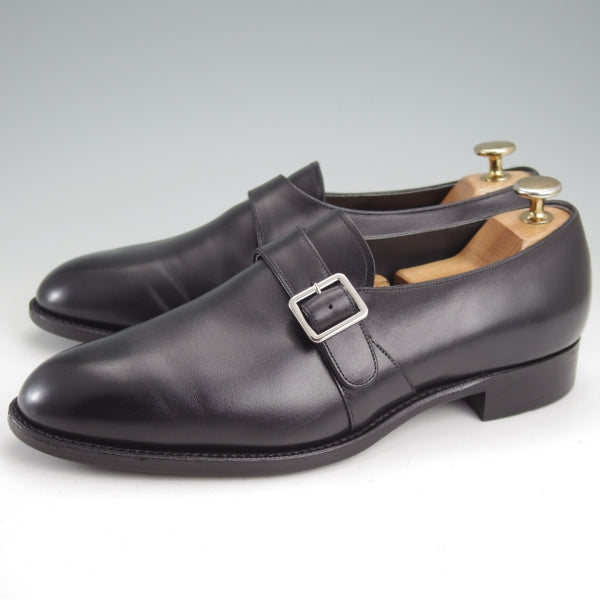 使用数回★三陽山長 SIZE 6.5【オーダー価格10万円以上★修八郎/モンクストラップ】R2010Sラスト/カーフ/黒/メンズ/Sanyo Yamacho★n777