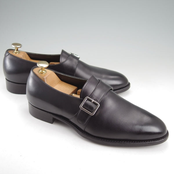 使用数回★三陽山長 SIZE 6.5【オーダー価格10万円以上★修八郎/モンクストラップ】R2010Sラスト/カーフ/黒/メンズ/Sanyo Yamacho★n777