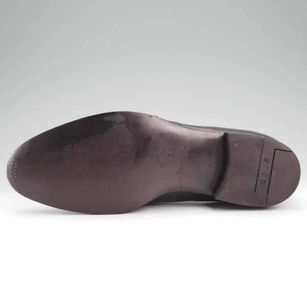 使用数回★三陽山長 SIZE 6.5【オーダー価格10万円以上★修八郎/モンクストラップ】R2010Sラスト/カーフ/黒/メンズ/Sanyo Yamacho★n777