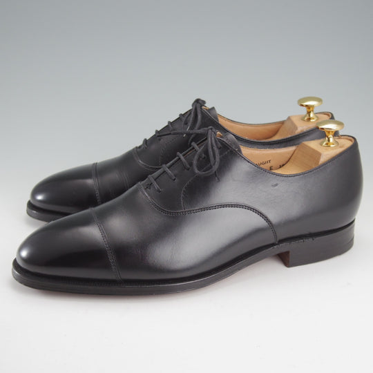 使用僅か★クロケット&ジョーンズ 7E【同系モデル定価￥132,000-★CONNAUGHT/ストレートチップ】236ラスト/カーフ/黒/Crockett&Jones★o283