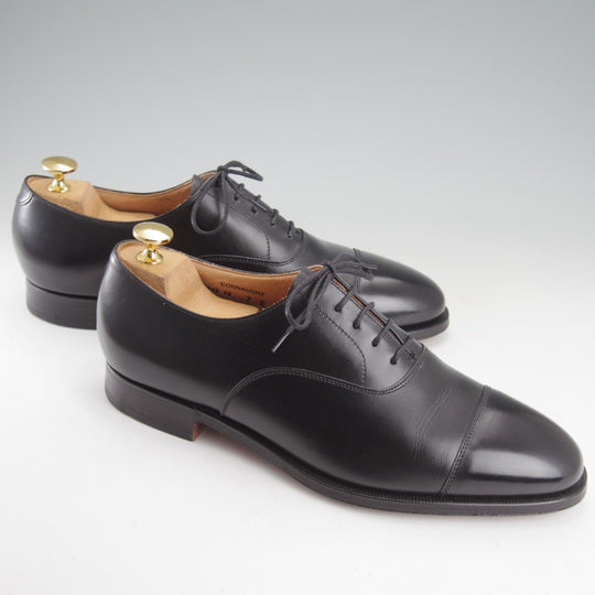 使用僅か★クロケット&ジョーンズ 7E【同系モデル定価￥132,000-★CONNAUGHT/ストレートチップ】236ラスト/カーフ/黒/Crockett&Jones★o283