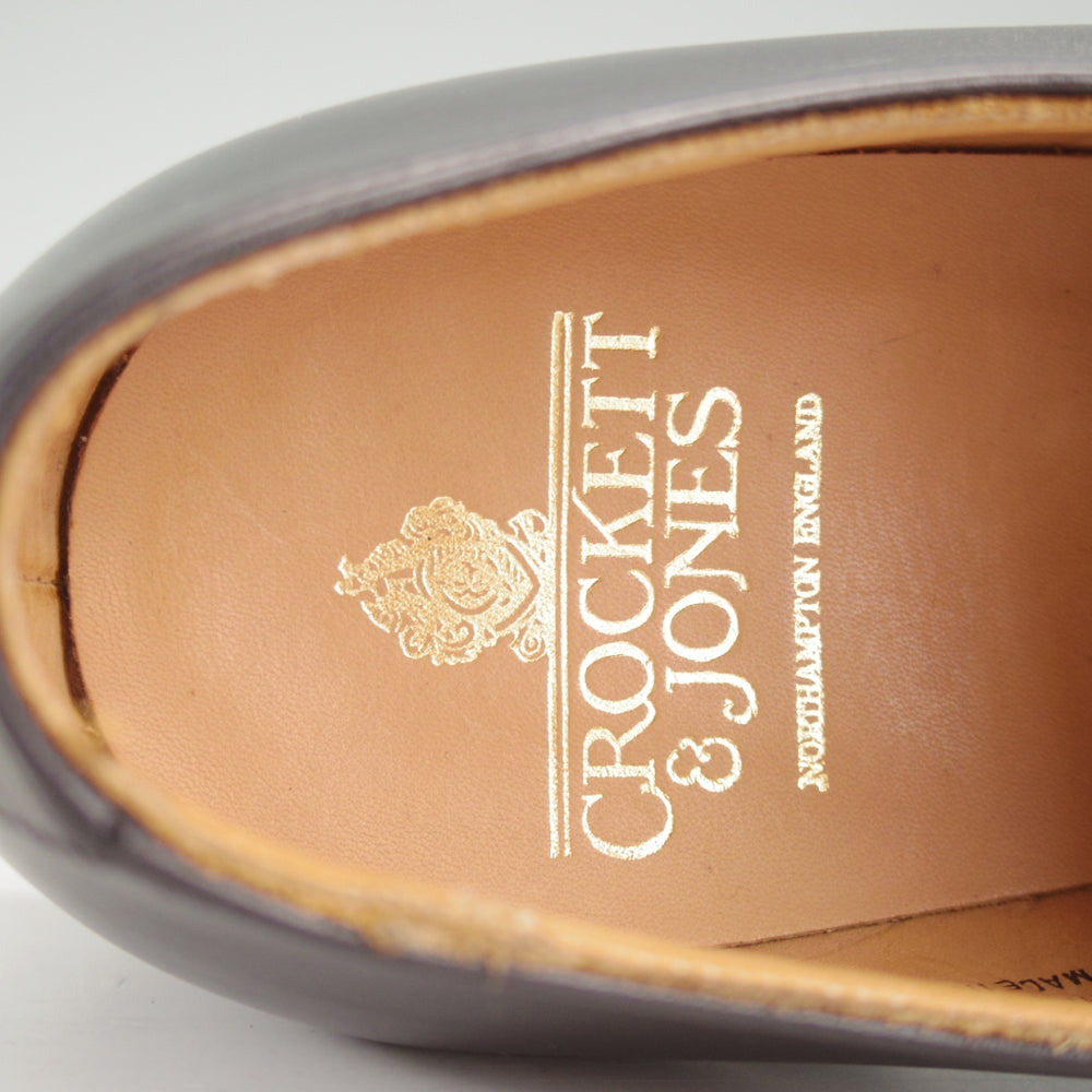 使用僅か★クロケット&ジョーンズ 7E【同系モデル定価￥132,000-★CONNAUGHT/ストレートチップ】236ラスト/カーフ/黒/Crockett&Jones★o283