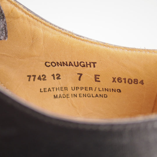 使用僅か★クロケット&ジョーンズ 7E【同系モデル定価￥132,000-★CONNAUGHT/ストレートチップ】236ラスト/カーフ/黒/Crockett&Jones★o283