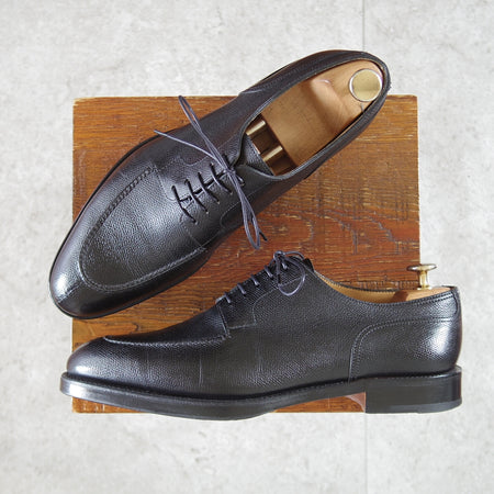 極美品★ジョンロブ 7E【定価￥266,200-★HARLYN/スキンステッチ/8695ラスト】Uチップ/シボ革/黒/メンズ/JOHN LOBB★o843
