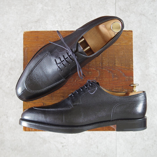 極美品★ジョンロブ 7E【定価￥266,200-★HARLYN/スキンステッチ/8695ラスト】Uチップ/シボ革/黒/メンズ/JOHN LOBB★o843