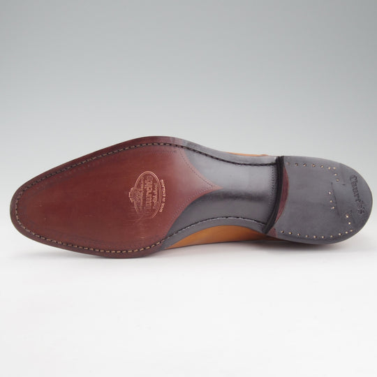 未使用★チャーチ 85F/UK8.5【上級ライン★LAST137コレクション(2013年)/LAMPORT/ランポート】ストレートチップ/茶/Church's★o831