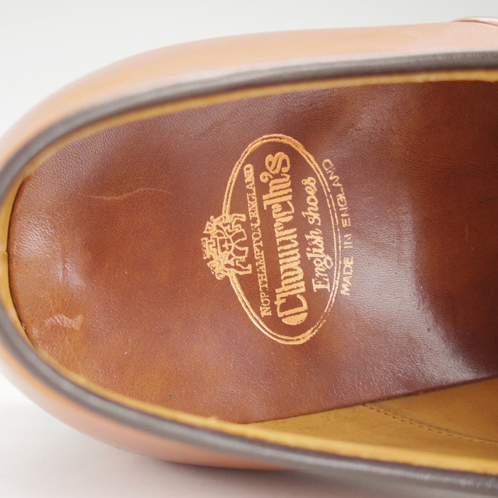 未使用★チャーチ 85F/UK8.5【上級ライン★LAST137コレクション(2013年)/LAMPORT/ランポート】ストレートチップ/茶/Church's★o831