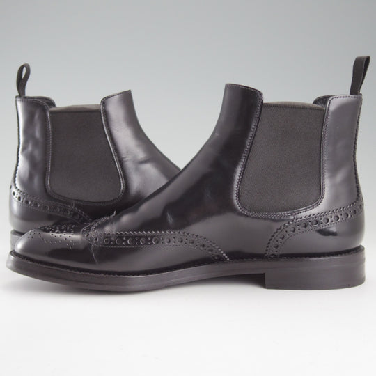 極美品★チャーチ(レディース) SIZE 38【貴重★サイドゴアブーツ/CAMILLE】ポリッシュドバインダーカーフ/黒/Church's★o832