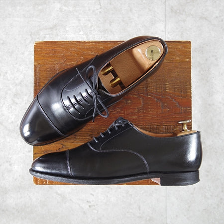 ★クロケット&ジョーンズ 6E【定価￥99,000-★純正ツリー付/マスターロイド/WHITEHALL】ハンドグレード/ストレートチップ/黒/メンズ★n279