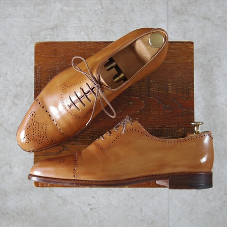 極美品★(仏)ベルルッティ SIZE 8【貴重★タトゥコレクション/ホールカット/茶系パティーヌ】カーフ/メンズ/Berluti★n283