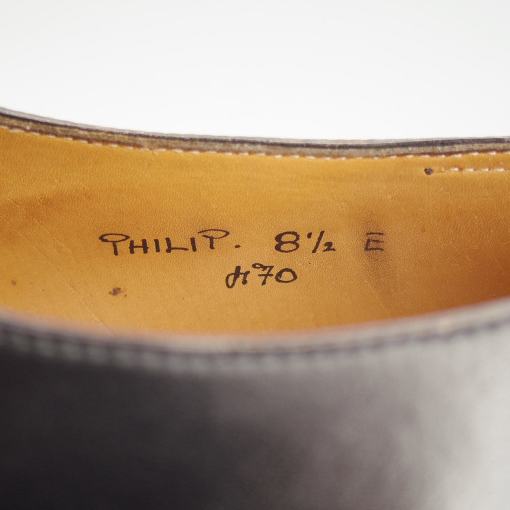 未使用★ジョンロブ 8.5E【極希少デッドストック品★ボノーラ製のPHILIP/ハンドソーンウェルテッド製法/470ラスト】黒/JOHN LOBB★o287
