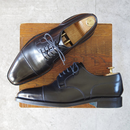 極上★(英)チーニー 7.5F【貴重★(英)ポールスミス別注/3888ラスト】ストレートチップ/カーフ/黒/メンズ/Paul smith/CHEANEY★o292