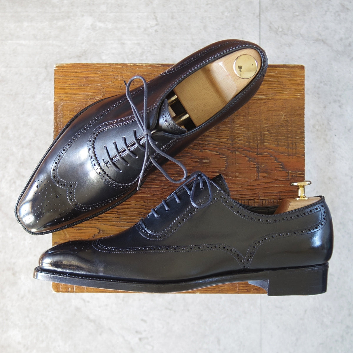 三陽山長 隼之介 イミテーションブローグ 8 R309ラスト 中古 o298