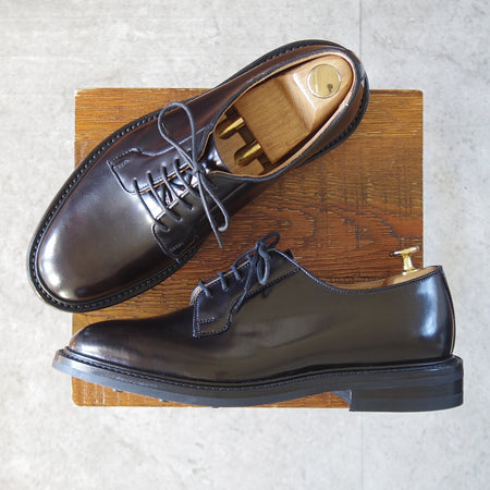 未使用★トリッカーズ SIZE 7.5【現行定価16.5万円程度★コードバン/ダイナイトソール/ROBERT】M3616/プレーントゥ/黒/Tricker's★o299