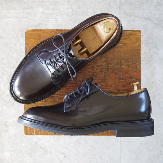 未使用★トリッカーズ SIZE 7.5【現行定価16.5万円程度★コードバン/ダイナイトソール/ROBERT】M3616/プレーントゥ/黒/Tricker's★o299