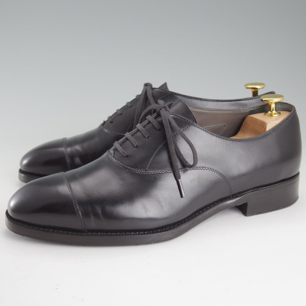 極上★(伊)F.LLIジャコメッティ SIZE 40.5【定価￥138,600-★ストレートチップ/FG602】GRIGIA SCラスト/カーフ/黒/Giacometti★o836