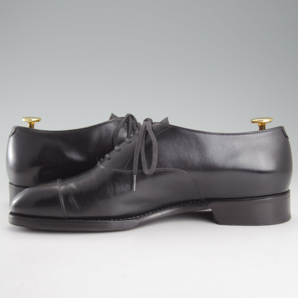 極上★(伊)F.LLIジャコメッティ SIZE 40.5【定価￥138,600-★ストレートチップ/FG602】GRIGIA SCラスト/カーフ/黒/Giacometti★o836