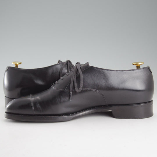 極上★(伊)F.LLIジャコメッティ SIZE 40.5【定価￥138,600-★ストレートチップ/FG602】GRIGIA SCラスト/カーフ/黒/Giacometti★o836