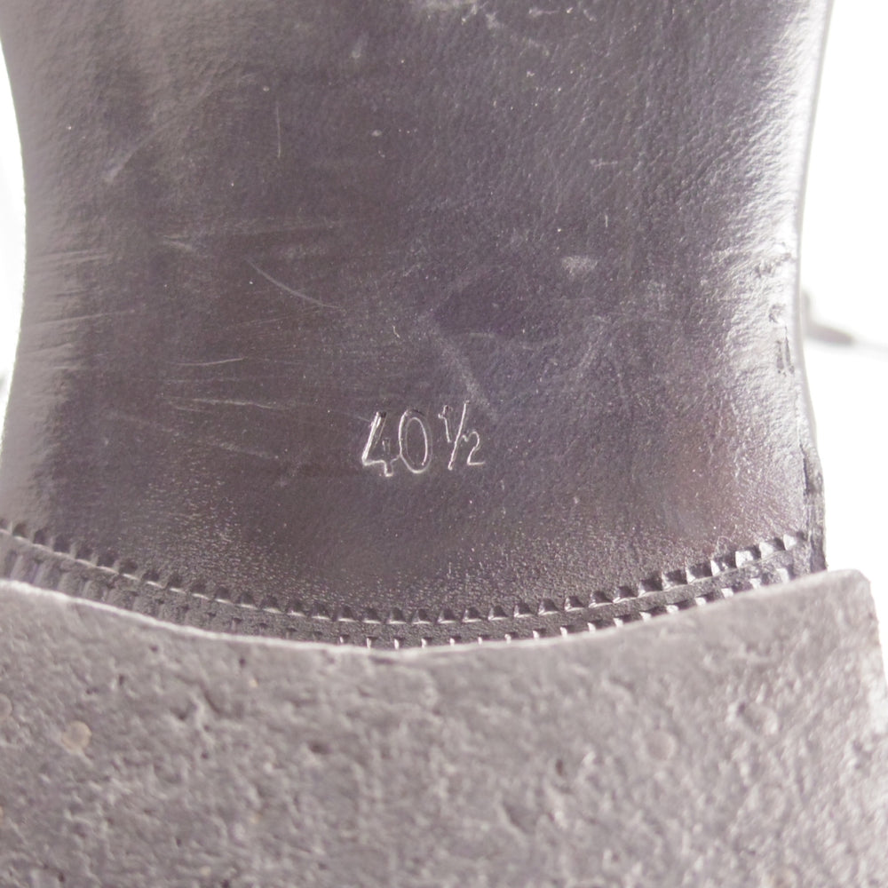 極上★(伊)F.LLIジャコメッティ SIZE 40.5【定価￥138,600-★ストレートチップ/FG602】GRIGIA SCラスト/カーフ/黒/Giacometti★o836