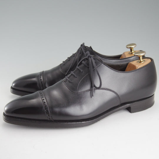 極上★クロケット&ジョーンズ 7E【ハンドグレードライン★パンチドキャップトゥ/ALDGATE】カーフ/黒/Crockett&Jones★o837