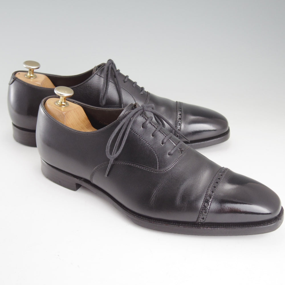 極上★クロケット&ジョーンズ 7E【ハンドグレードライン★パンチドキャップトゥ/ALDGATE】カーフ/黒/Crockett&Jones★o837