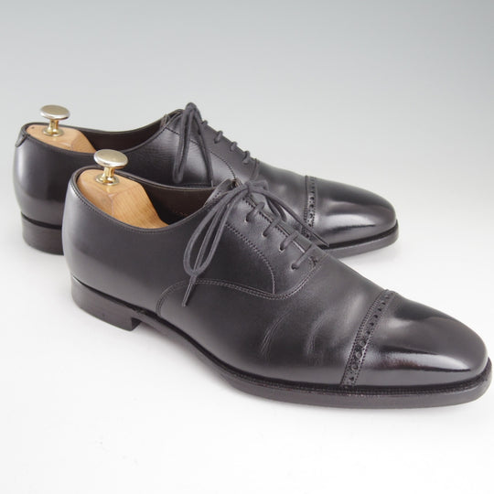 極上★クロケット&ジョーンズ 7E【ハンドグレードライン★パンチドキャップトゥ/ALDGATE】カーフ/黒/Crockett&Jones★o837