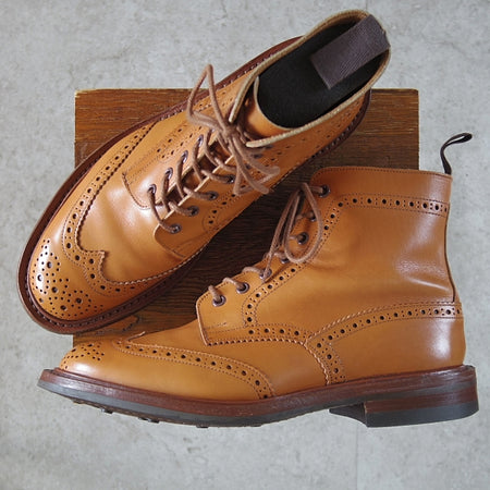 極美品★トリッカーズ SIZE 9【現行定価￥143,000-★ダイナイトソール/MALTON/エイコンアンティーク】カントリーブーツ/Tricker's★n785