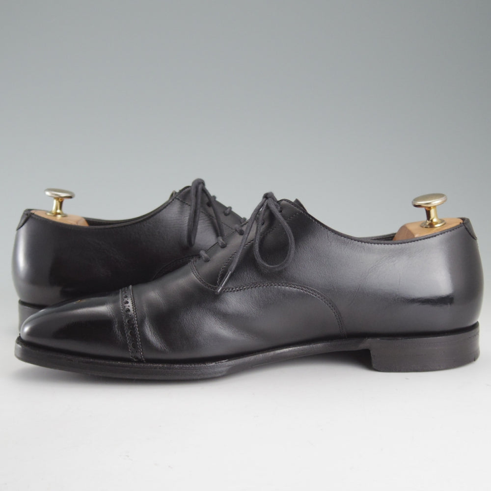 極上★クロケット&ジョーンズ 7E【ハンドグレードライン★パンチドキャップトゥ/ALDGATE】カーフ/黒/Crockett&Jones★o837