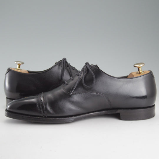極上★クロケット&ジョーンズ 7E【ハンドグレードライン★パンチドキャップトゥ/ALDGATE】カーフ/黒/Crockett&Jones★o837