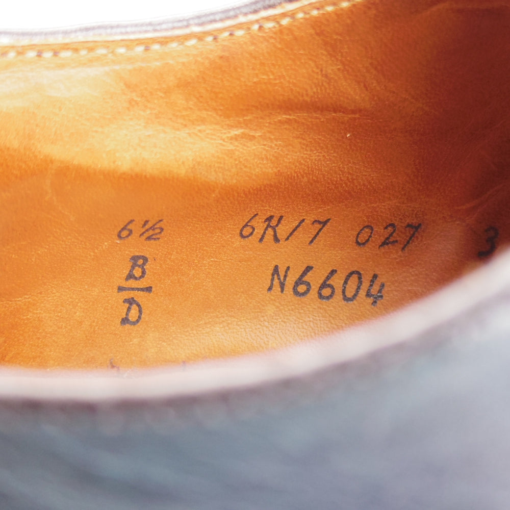 極美品★オールデン 6.5D【現行定価17万円以上★モディファイドラスト/Vチップ/ナトリヤ別注】クロムエクセルレザー/N6604/紺/ALDEN★o289