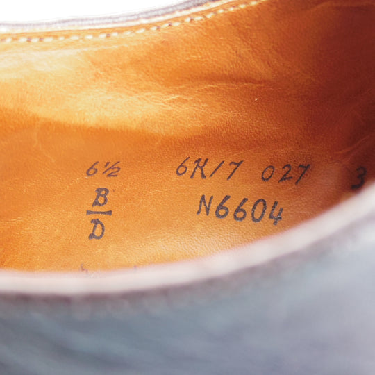 極美品★オールデン 6.5D【現行定価17万円以上★モディファイドラスト/Vチップ/ナトリヤ別注】クロムエクセルレザー/N6604/紺/ALDEN★o289